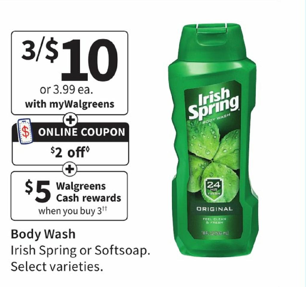 Irish Spring Body Wash Only $1.00!