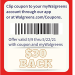 New High value Walgreens Coupon! $30 Off! Thumbnail