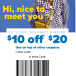 Hurry! New $10 off $20 Coupon! Thumbnail