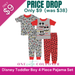 ONLY $9! Disney’s Mickey Mouse Toddler Boy 4 Piece Pajama Set Thumbnail