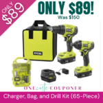 Price Drop! Ryobi 65 pc tool kit ONLY $89 (was $150) Thumbnail