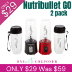 Nutribullet GO 2 Pack! Personal Blenders! Only $29! Thumbnail