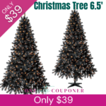 Only $39 Madison Pine Black Artificial Christmas Tree, Black, 6.5′ Thumbnail