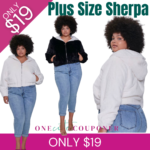 ONLY $19! Plus Size Sherpa Hoodie Thumbnail