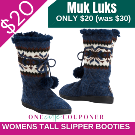 Women’s Muk Luk Tall Slipper Booties ONLY $20 Thumbnail