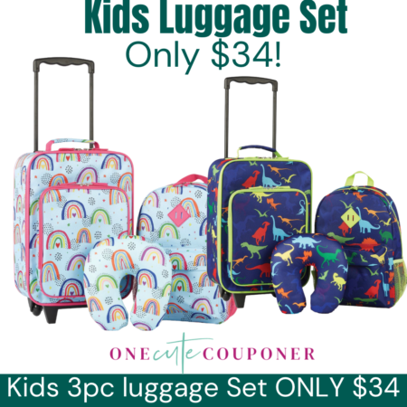 Kids 3pc Luggage Sets Only $34! Thumbnail