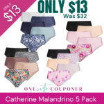 ONLY $13 (was $32) Catherine Malandrino Women’s Mid Rise Hipster Panty, 5-Pack! Thumbnail