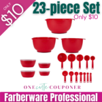 RUN DEAL! ONLY $10! Farberware Professional 23-piece Red Mix and Measure Baking Set Thumbnail