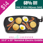 10.5″ x 20″ Nonstick Electric Griddle Only $14.99! Thumbnail