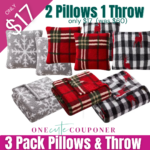 3 Pack Decorative Pillows & Throw ONLY $17.99! Thumbnail