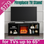 Fireplace TV Stand for TVs up to 65″ ONLY $179! Thumbnail