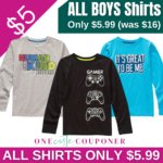 All Boys Shirts Only $5.99! ( was $16) Thumbnail