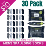 ONLY $10! Spalding, Adult Mens, 30-Pack Show Socks Thumbnail