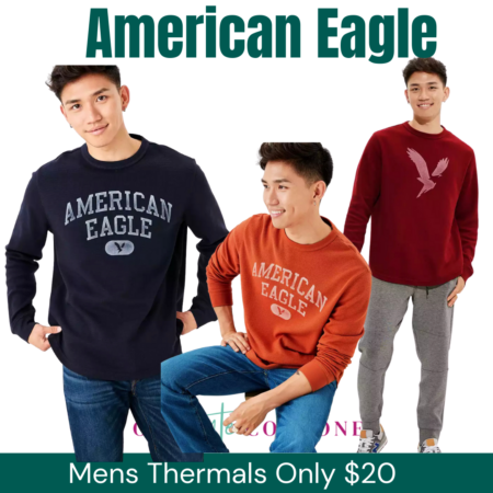 ONLY $20! Mens American Eagle Super Soft Graphic Thermal Shirt( 6 colors available) Thumbnail