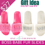 Boss Babe Fur Slides! 65% OFF! Thumbnail