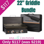 ONLY $117 Adventure Ready 22″ Griddle Bundle with Bonus Hard Cover and Carry Bag ( was $219) Thumbnail