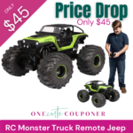 Price Drop! RC Monster Truck Remote Control 4×4 Jeep Trailcat Only $45! Thumbnail