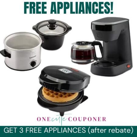 RUN! Get 3 FREE appliances! Waffle makers, coffee makers, blenders, Slow cooker Thumbnail