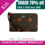 Coach Flower Wristlet ONLY $26! 70% off! Thumbnail