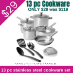 ONLY $29! Stainless Steel 13-Pc. Cookware Set! Thumbnail