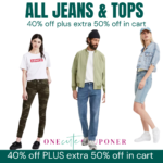 All Jeans & Tops 40% off Plus extra 50% off in cart! Thumbnail