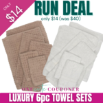 Run! 6pc Towel Sets Only $14! (Was $40) Thumbnail