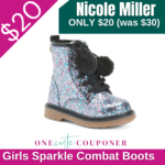 Toddler Girls Sparkle Combat Boots Thumbnail