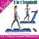 Price Drop! 2 in 1 Folding Treadmill W/Bluetooth Speaker Remote ONLY $299 Thumbnail