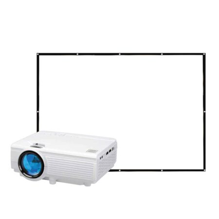 ONLY $49! RCA, 480P LCD HD Home Theater Projector with Bonus 100″ Fold up Projector Screen Thumbnail