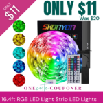 ONLY $11! 16.4ft RGB LED Light Strip 5050 LED Tape Lights Thumbnail