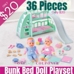 ONLY $20! Sweet Love Deluxe Bunk Bed Doll Playset, 36 Pieces! Thumbnail