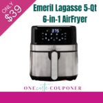 ONLY $39! Emeril Lagasse Air Fryer Elite Home, 5 Quarts – Stainless Steel Thumbnail