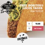 FREE Doritos® Locos Tacos.* Today at Taco Bell! No purchase required Thumbnail