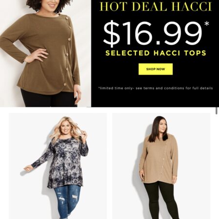 All Women’s Plus Size Tops Only $16! Thumbnail