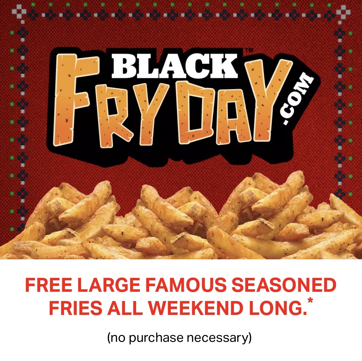 RUN DEAL! Free Fries No purchase required! (Rally’s & Checkers) - One ...