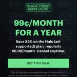 Black Friday Deal! Get Hulu for only .99 a month! Thumbnail