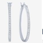 84% off! 1/10 CT. T.W. Genuine Diamond Sterling Silver 25mm Hoop Earrings Only $19.99 (was $124) Thumbnail