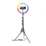 $20! 12″ RGB Ring Light Studio Kit with Special Effects, Includes Phone Mount and 360 Degree Ball Head Adapter Thumbnail