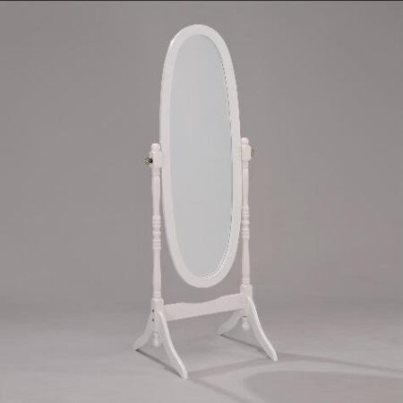 ONLY $59! crown Mark White Finish 24″ X 60″ Cheval Mirror Thumbnail