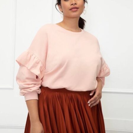 Hot deal! ELOQUII Elements Women’s Ruffle Sleeve Sweatshirt only $9.99! Thumbnail