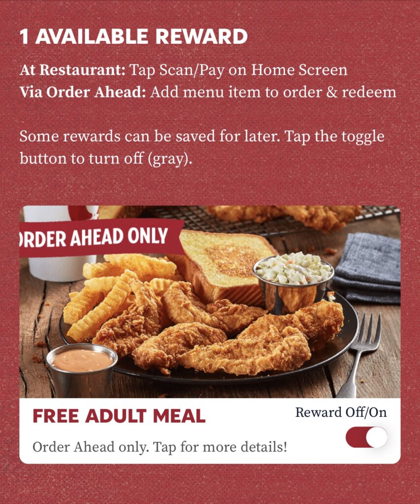 FREE Adult Meal at Zaxbys! No purchase required One Cute Couponer