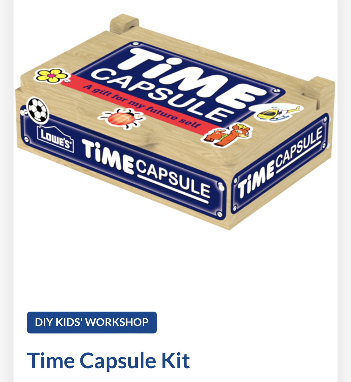 FREE Kids Time Capsule Kit! One Cute Couponer