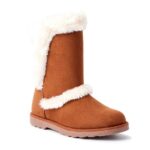 Price Drop! Women’s Vegan Suede Faux Fur Mid Calf Boots ONLY $15! Thumbnail