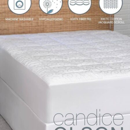 Queen Cotton Jacquard Mattress Pad only $33! Thumbnail
