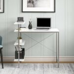 PRICE DROP! White Mainstays Side Storage Desk only $39! Thumbnail