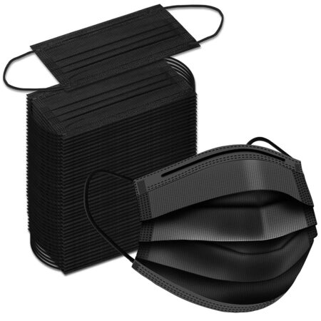 Only $6.75! 100 Pack Black Face Masks 3 Ply Filter Protection Thumbnail