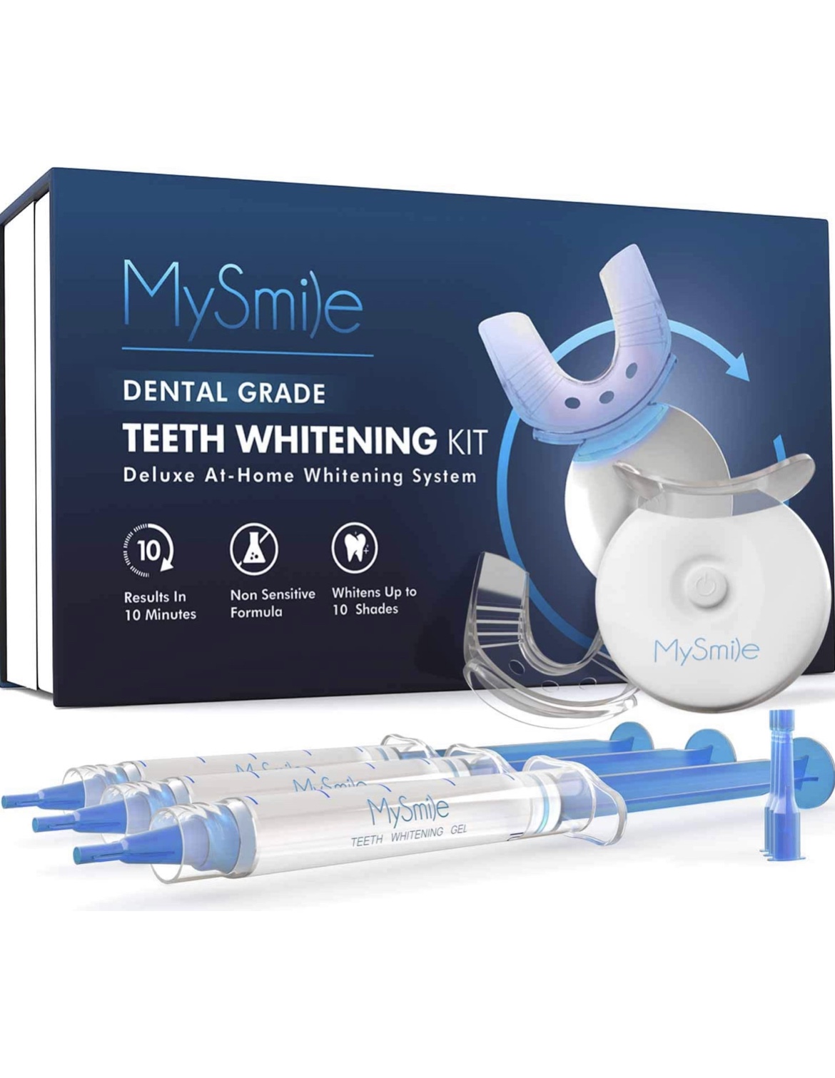 Teeth Whitening Kit with LED Light, 10 Min Non-Sensitive Fast Teeth ...