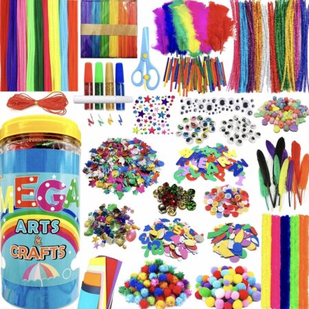 Only $15! Mega Kids Crafts Kit and Art Supplies Jar Kit-1320+ Piece Set! Thumbnail
