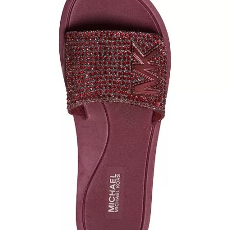 Michael Kors Logo Rhinestone Pool Slide Sandals only $29.93! Thumbnail