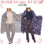 Womens Long Sleeve 4-pc. Pant Pajama Set ONLY $16! Thumbnail